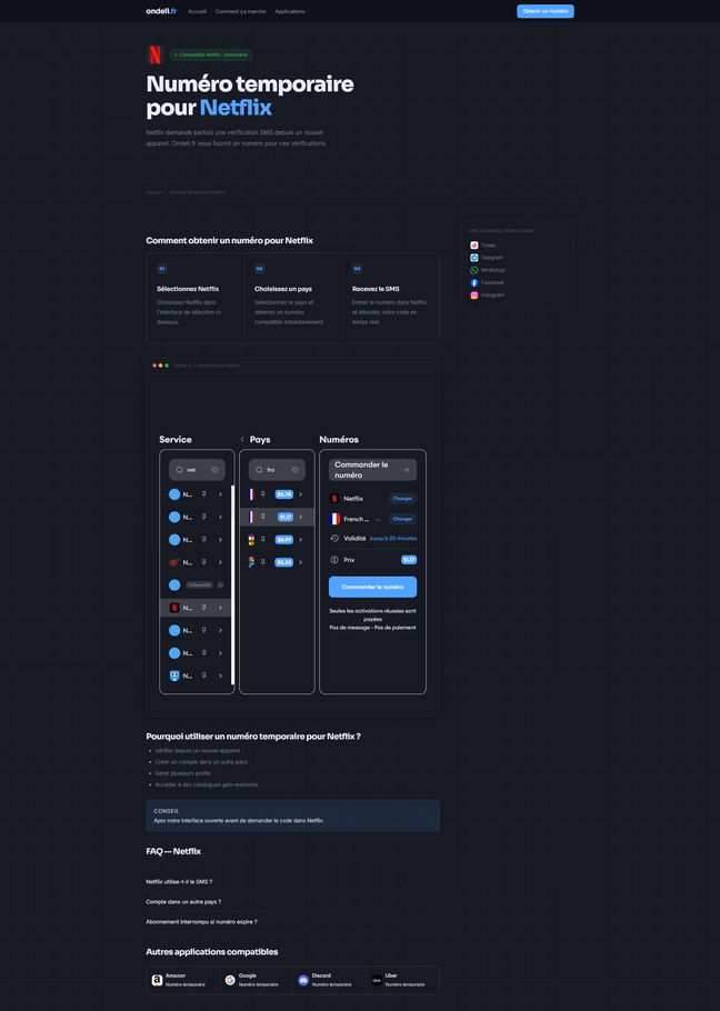 Page web client