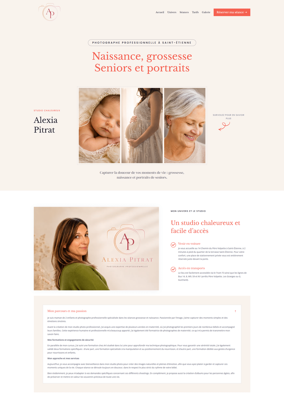Page web client