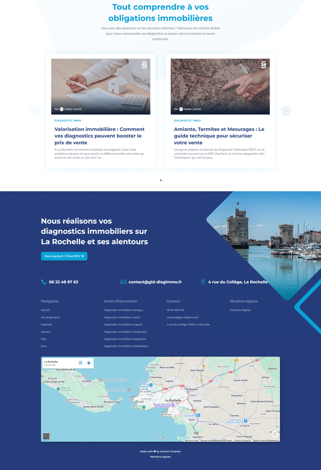 Page web client