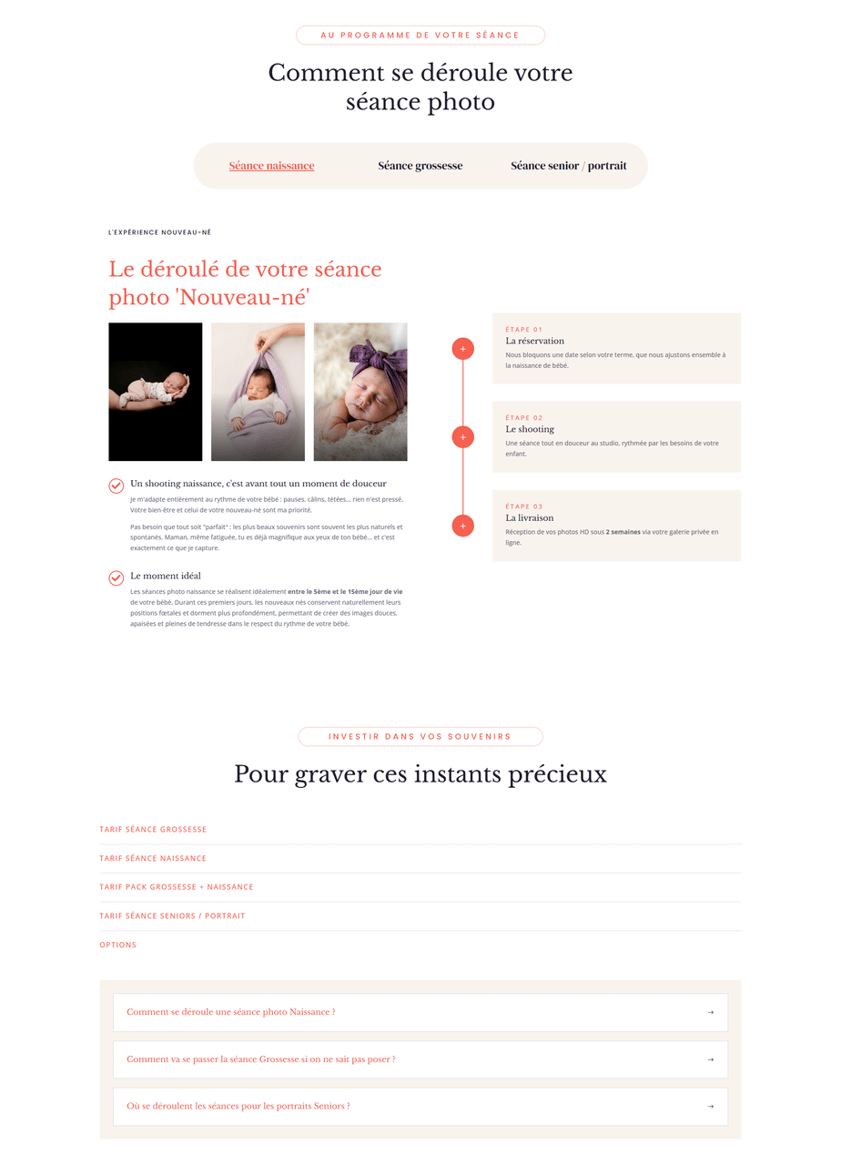 Page web client