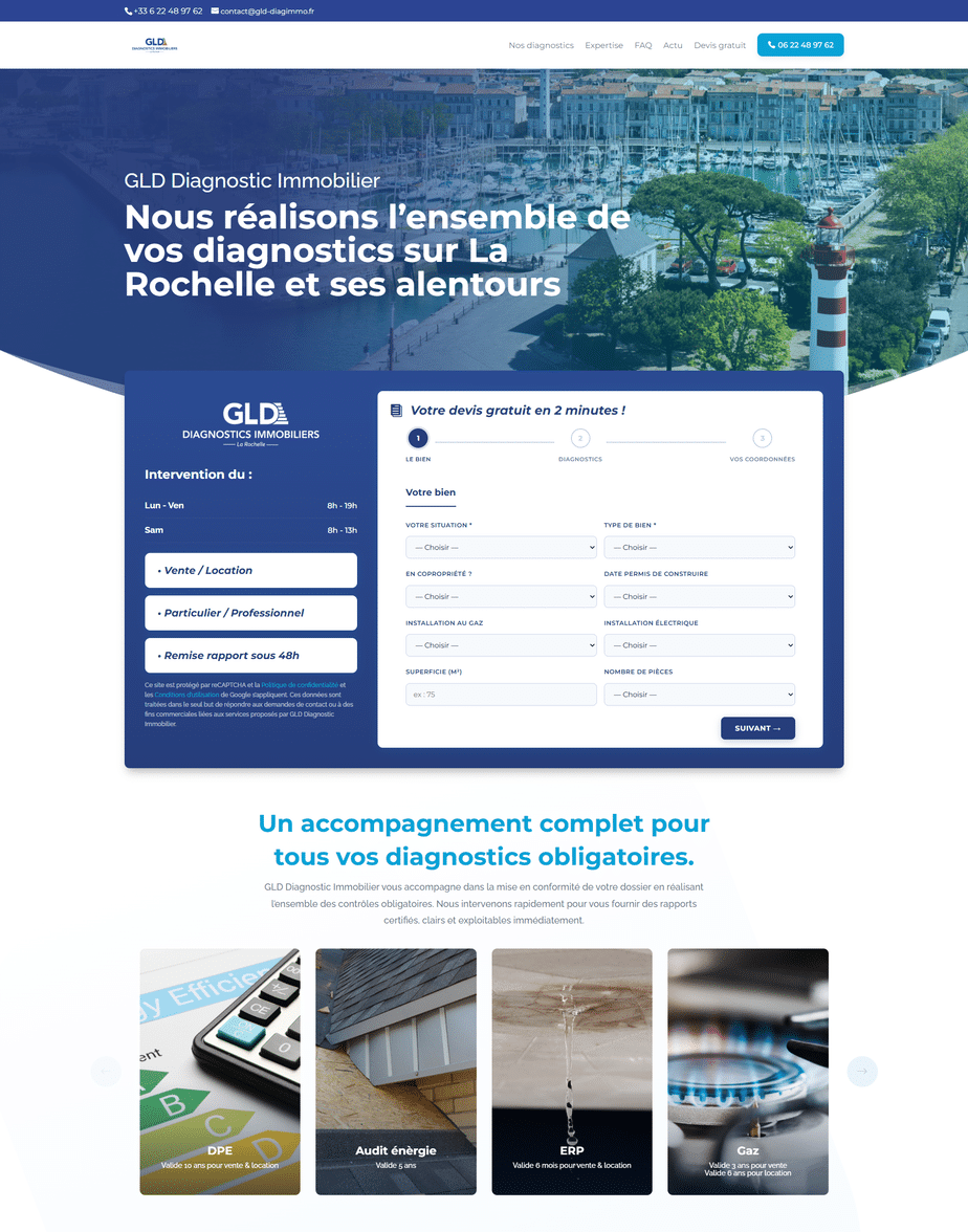 Page web client