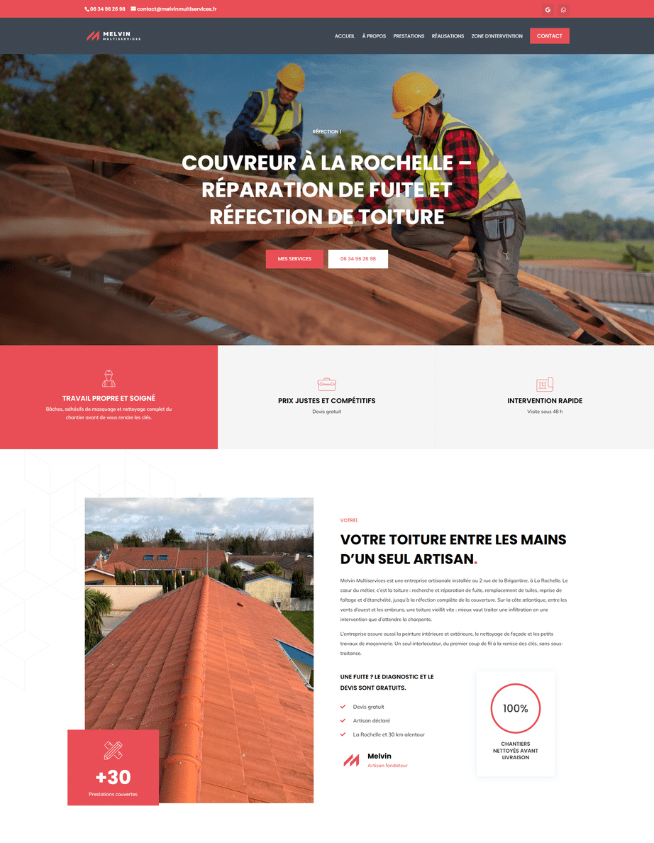 Page web client