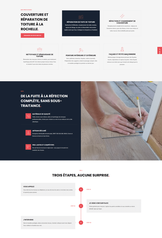 Page web client
