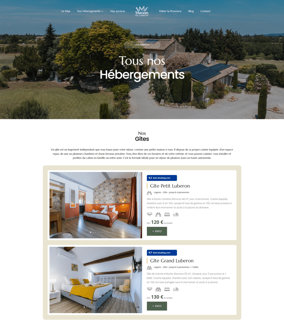 Page web client